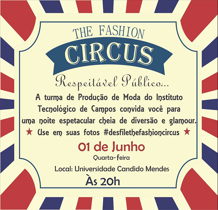 convite desfile Circus
