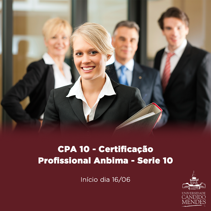 Preparatório para a certificação da ANBIMA CPA10: inscrições abertas